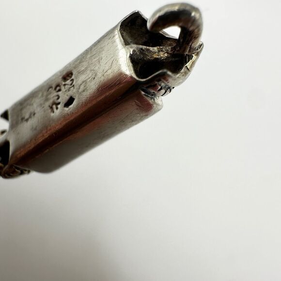 Vintage Sterling Silver, Onyx inlay bangle, hinge bracelet! - Picture 8 of 10